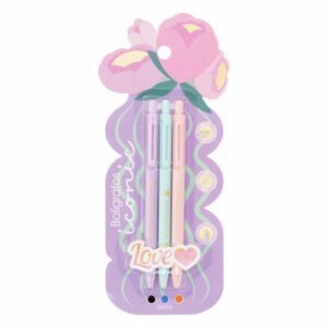 Bolígrafos Blister Surtidos LOVE 3 Piezas