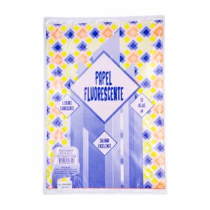 Papel Fluorescente X 5 De Colores Surtidos VERZATIL A4