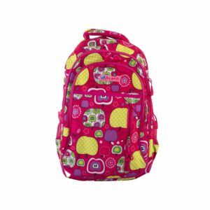 Mochila Escolar Rosada Diseño De Manzanas AVANTI Grande