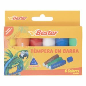 Temperas En Barra Triangular BESTER 6 Piezas