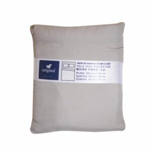 Sábanas Microfibra King Plomo Claro LA ORIGINAL 3 Plazas
