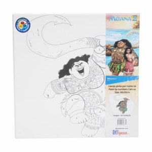 Lienzo Preimpreso Pinta Números Maui DISNEY 30X30 Cm