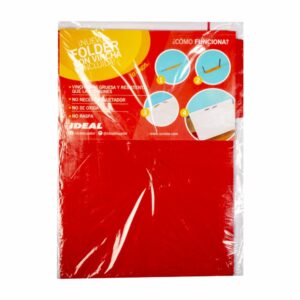 Folder Oficio Manila Color Rojo Con Vincha IDEAL 180 Gr