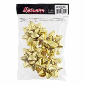 Lazo Estrella No. 7 Metal Repjd.Dorado SPLENDOR X 4 Uds