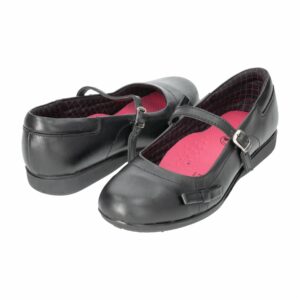 Zapato Escolar Negro Con Una Hebilla VECACHI