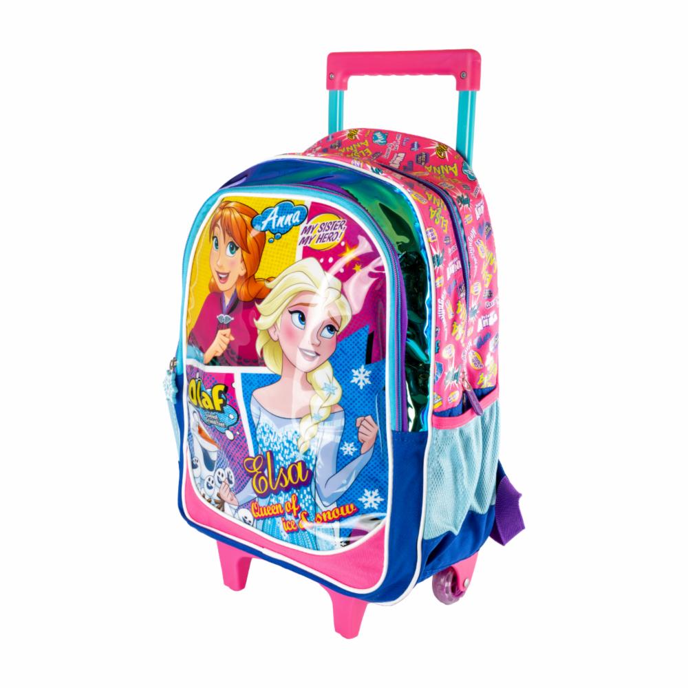 Mochila Con Ruedas Escolar Diseño Frozen MOZIONI 33X48X21Cm - Imagen 2