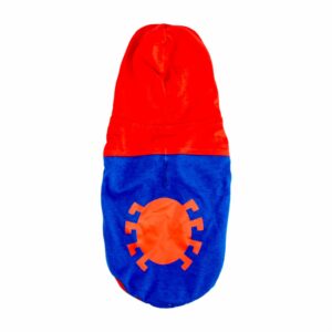 Camiseta Para Mascota Diseño Spiderman Con Capucha Color Rojo MARVEL Talla Mediano