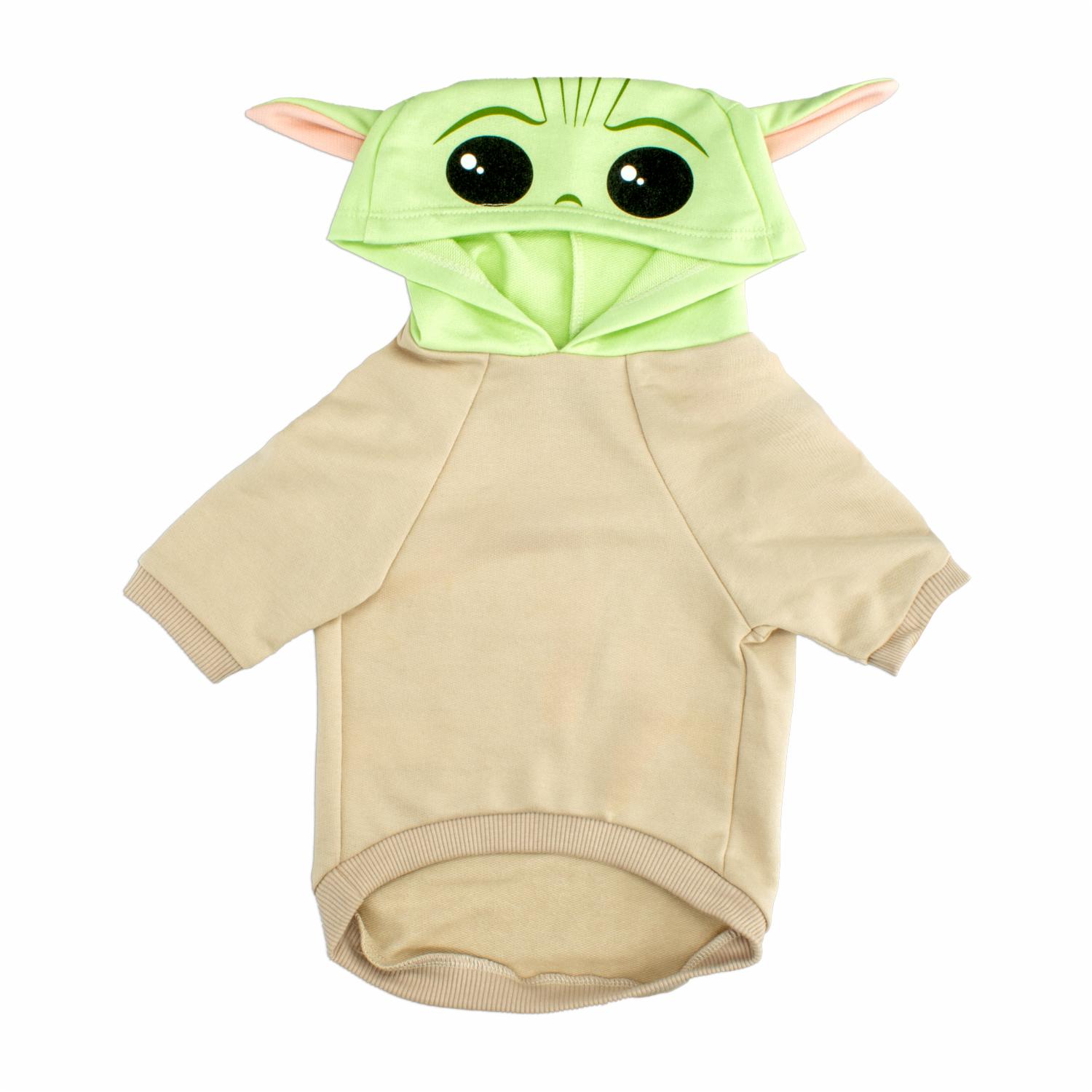 Hoodie Para Mascota Diseño Star Wars Baby Yoda Color Café DISNEY Talla Pequeño