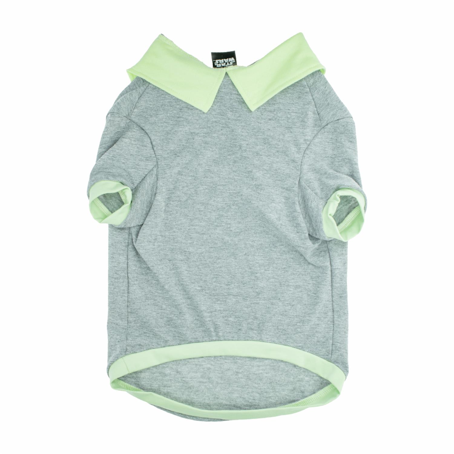 Camiseta Para Mascota Tipo Polo Diseño Star Wars Baby Yoda Gris DISNEY Talla Extra Grande