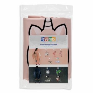 Capa Impermeable Diseño Chipers Rosado VENUS Talla Mediano