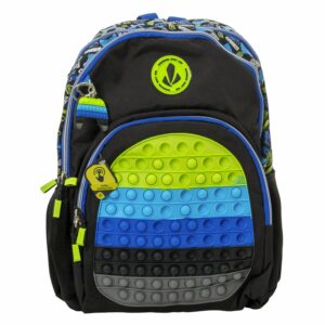 Mochila Escolar Game Over VASARI Negro Y Azul