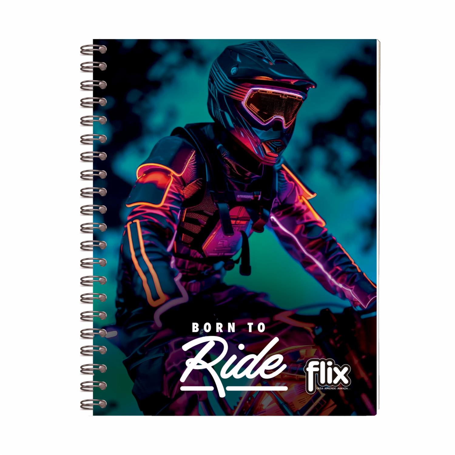 Cuaderno Universitario De Cuadros Argollado FLIX 100 Hojas - Imagen 2