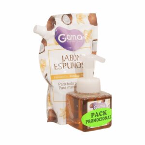 Jabón Espumoso En Frasco + Doypack Coco Vainilla Pack GAMA X 2 uds