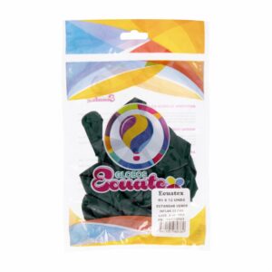 Globos Lisos Verde GLOBOS ECUATE X 12 Uds