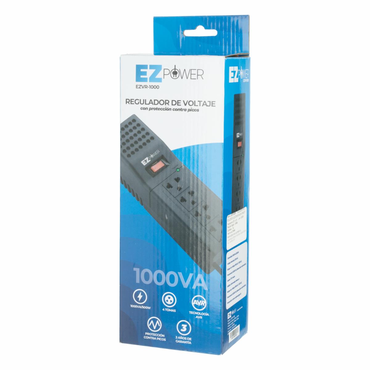 Regulador De Voltaje 4 Tomas EZ POWER 1000VA