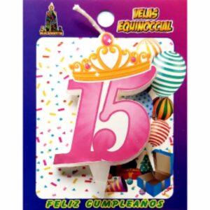 Vela De Cumpleaños VELAS EQUINOCCIAL 15 Años Relieve
