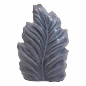 Vela Decorativa Diseño Hoja Gris MAMINA CANDLES Mediana