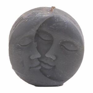 Vela Decorativa Diseño Sol Y Luna Gris MAMINA CANDLES Mediana