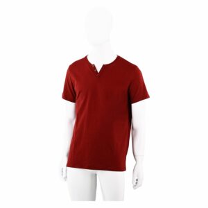 Camiseta Cuello Redondo Con Botones Mangas Cortas MGX BASIC