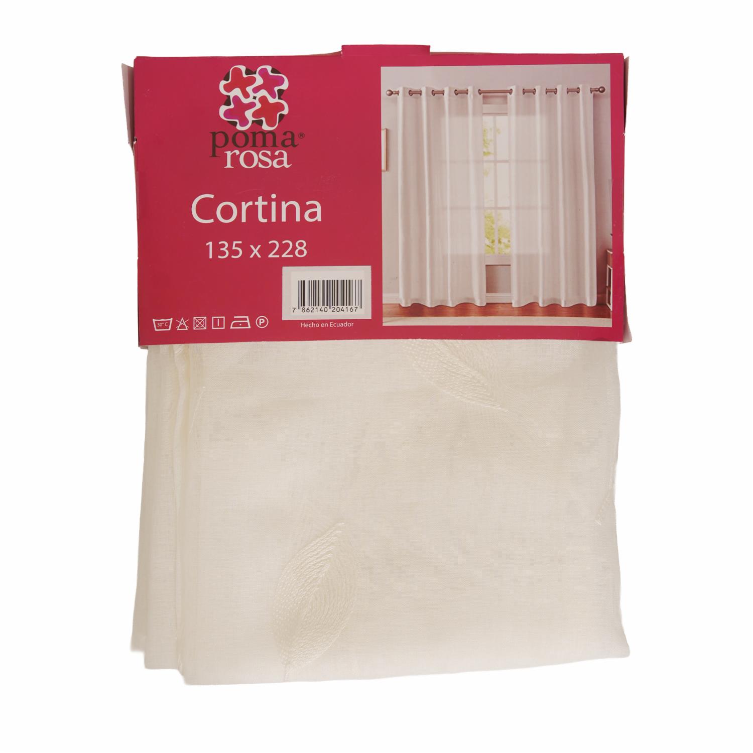 Cortina Visillo Hoja POMAROSA 135 X 228 CM - Imagen 2