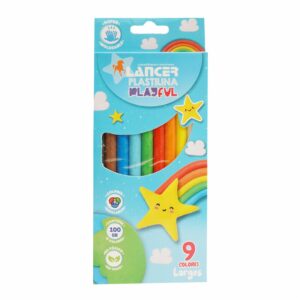Plastilina Larga 9 Colores LANCER 100 G