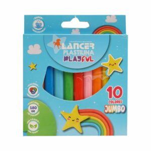 Plastilina Jumbo 10 Colores LANCER 180 G
