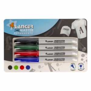 Marcador Permanente Colores Surtidos LANCER X 4 Uds