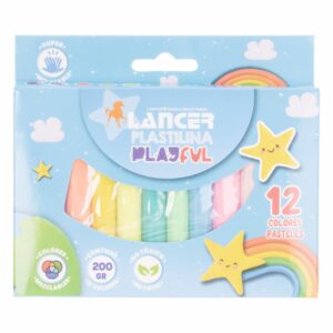 Plastilina Colores Pasteles LANCER 12 Piezas