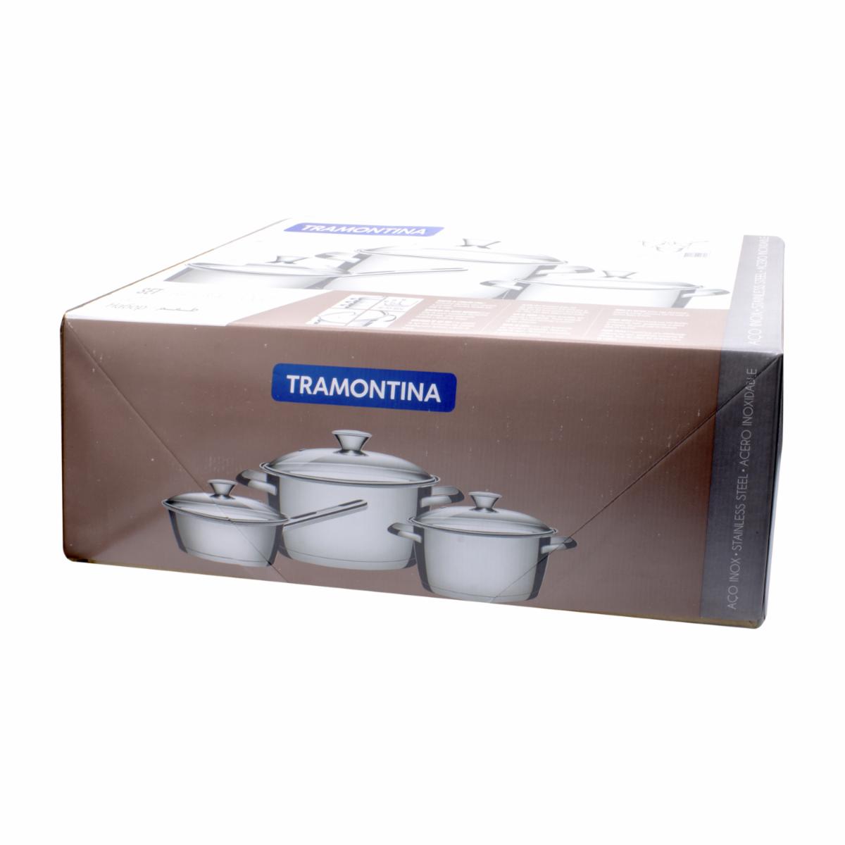 Set De Ollas De Inducción Modelo Allegra TRAMONTINA 3 Piezas