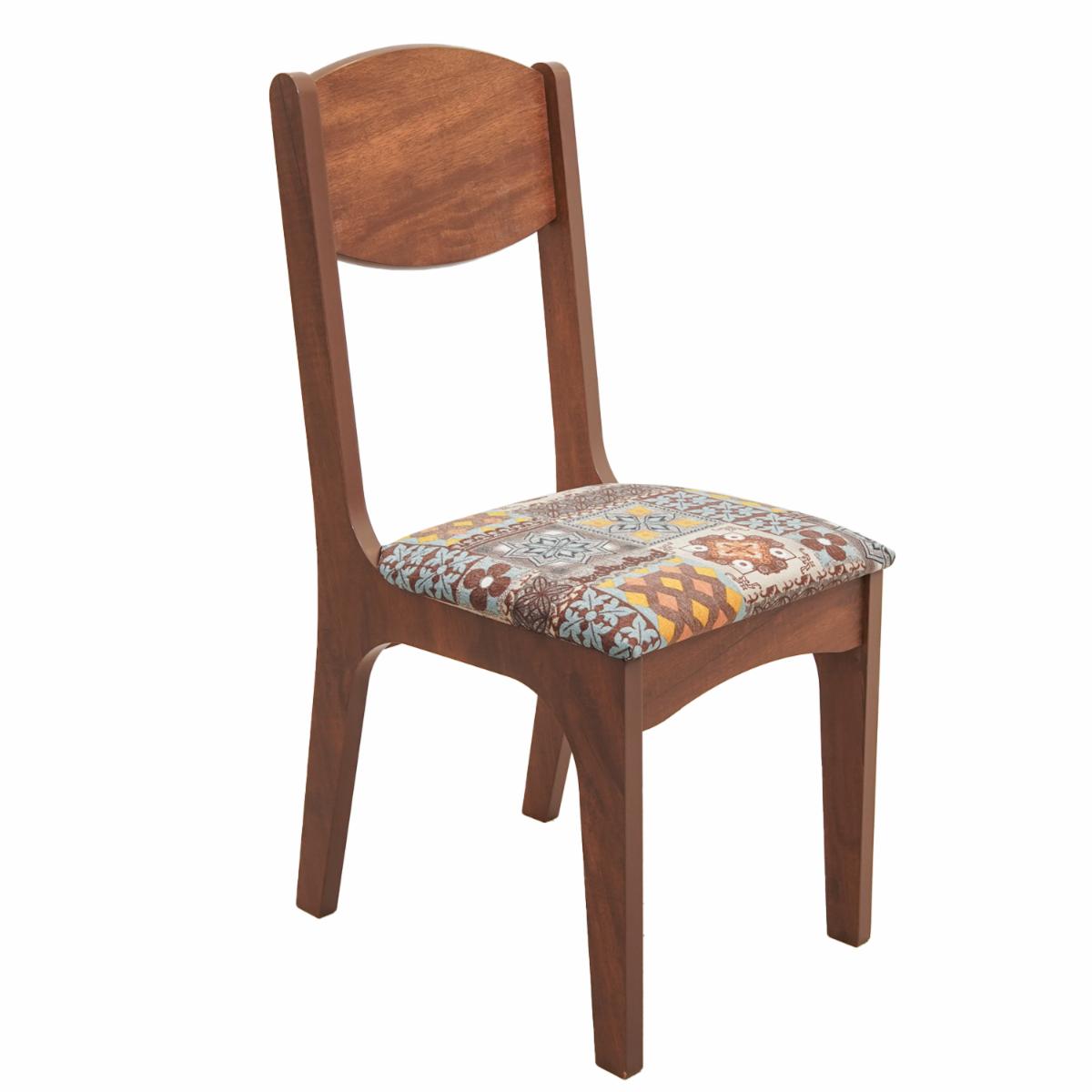 Silla De Comedor Noble Ladrillo DALLA COSTA MDF Con Tapizado