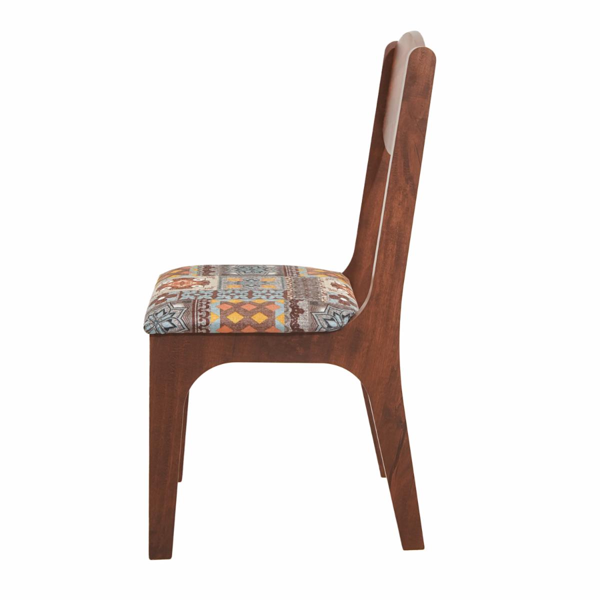 Silla De Comedor Noble Ladrillo DALLA COSTA MDF Con Tapizado