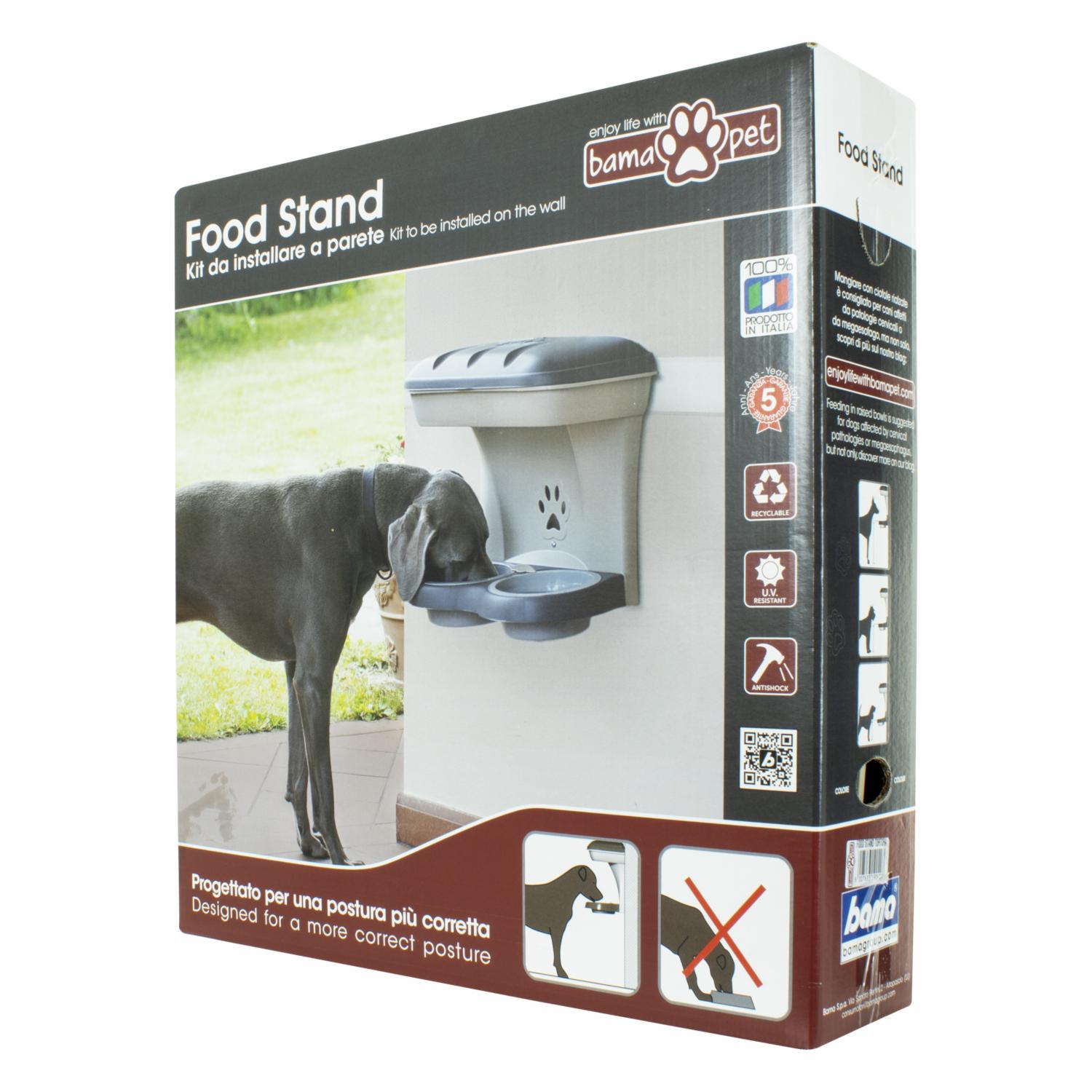 Dispensador Doble De Alimentos Solidos Y Líquidos BAMA PET Grande