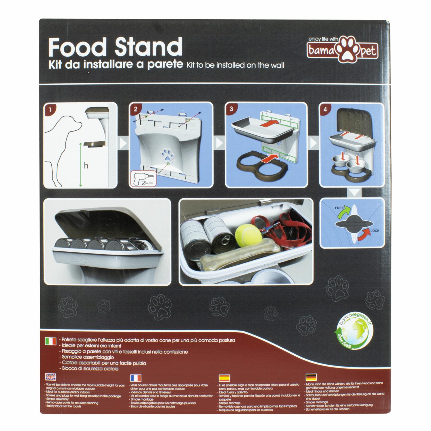 Dispensador Doble De Alimentos Solidos Y Líquidos BAMA PET Grande