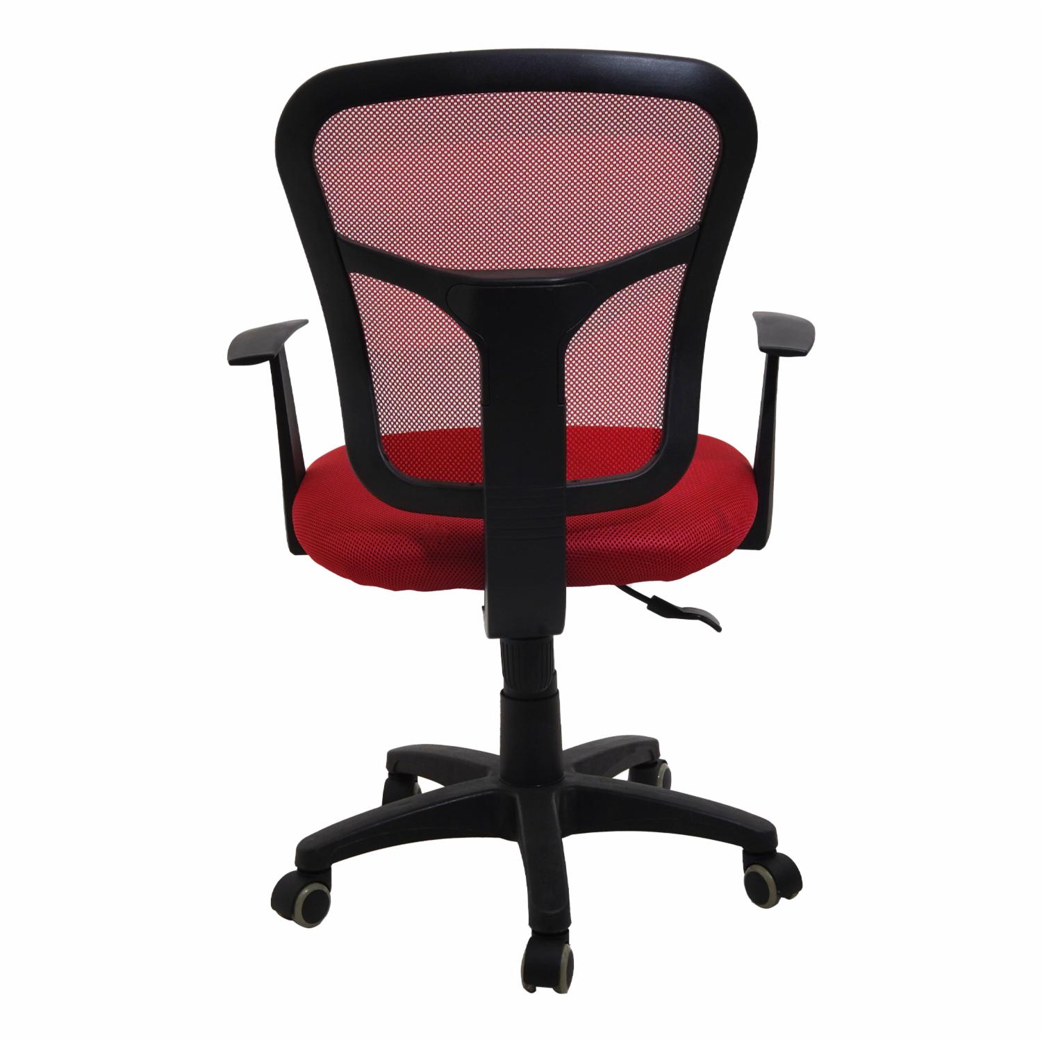 Silla De Oficina Roja Con Negra FREE HOME Textil - Imagen 4