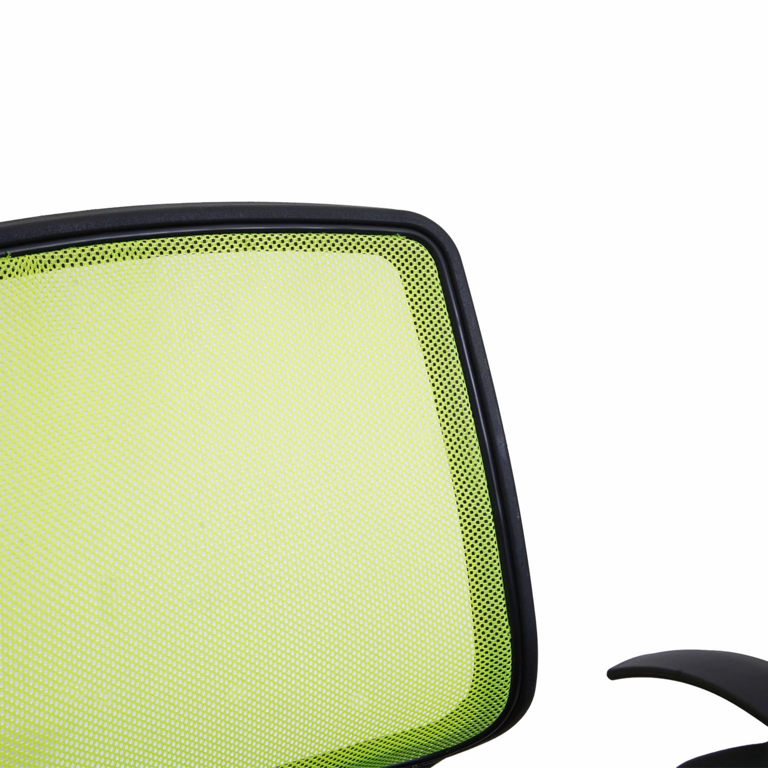 Silla De Oficina Negra Con Espaldar Verde FREE HOME Textil