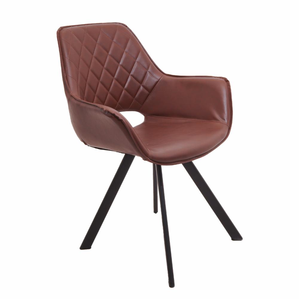 Silla Auxiliar Café FREE HOME Cuerina y Metal - Imagen 2