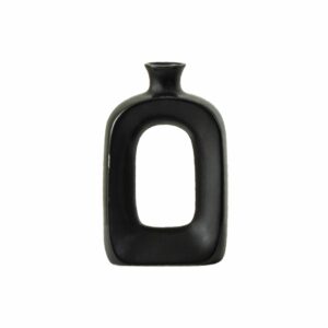 Figura Decorativa Botella Estilizada Blanco Negra FREE HOME 24 CM