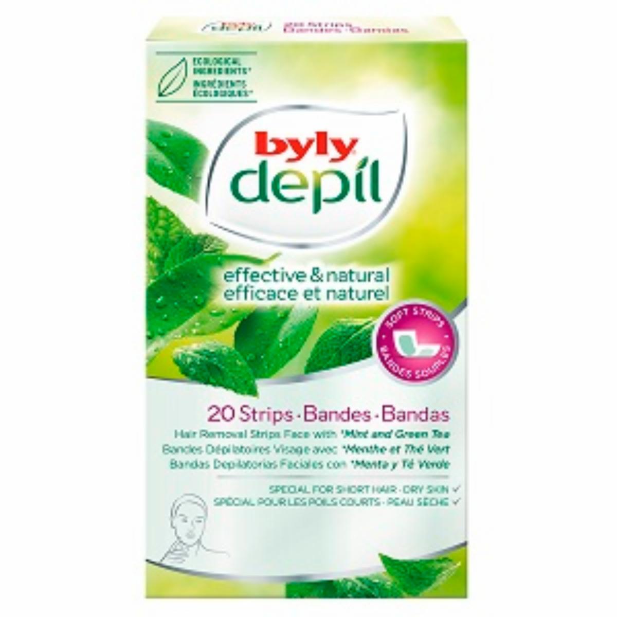 Bandas Depilatorias Faciales De Aloe Vera BYLY Unidad