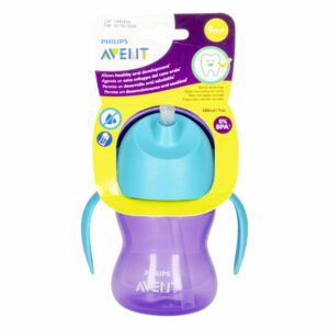 Vaso.Straw 7Oz Nina. PHILIPS AVENT De Vidrio