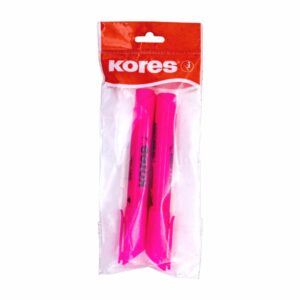 Resaltador High Liner Plus Punta Biselada Rosa KORES X2 Uds