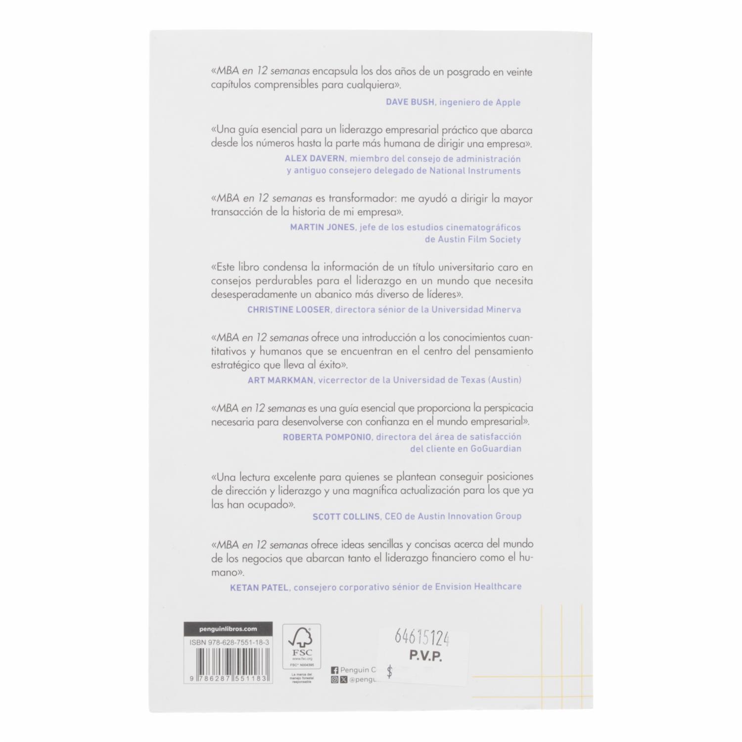 Libro Mba En 12 Semanas CONECTA 332 Páginas