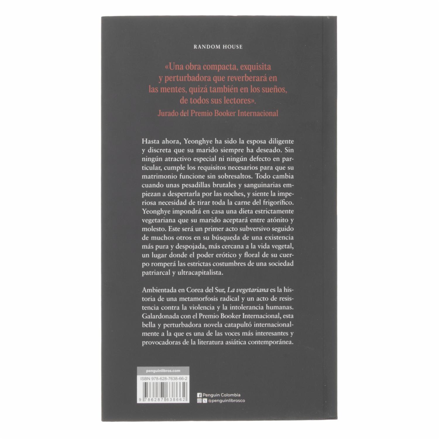 Libro La Vegetariana RANDOM HOUSE 167 Páginas