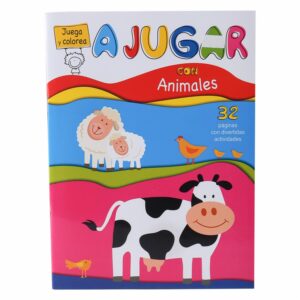 Libro A Jugar Con Animales Juega Y Colorea BEASCOA 32 Páginas