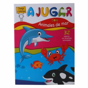 Libro A Jugar Con Animales De Mar Juega Y Colorea BEASCOA 32 Páginas