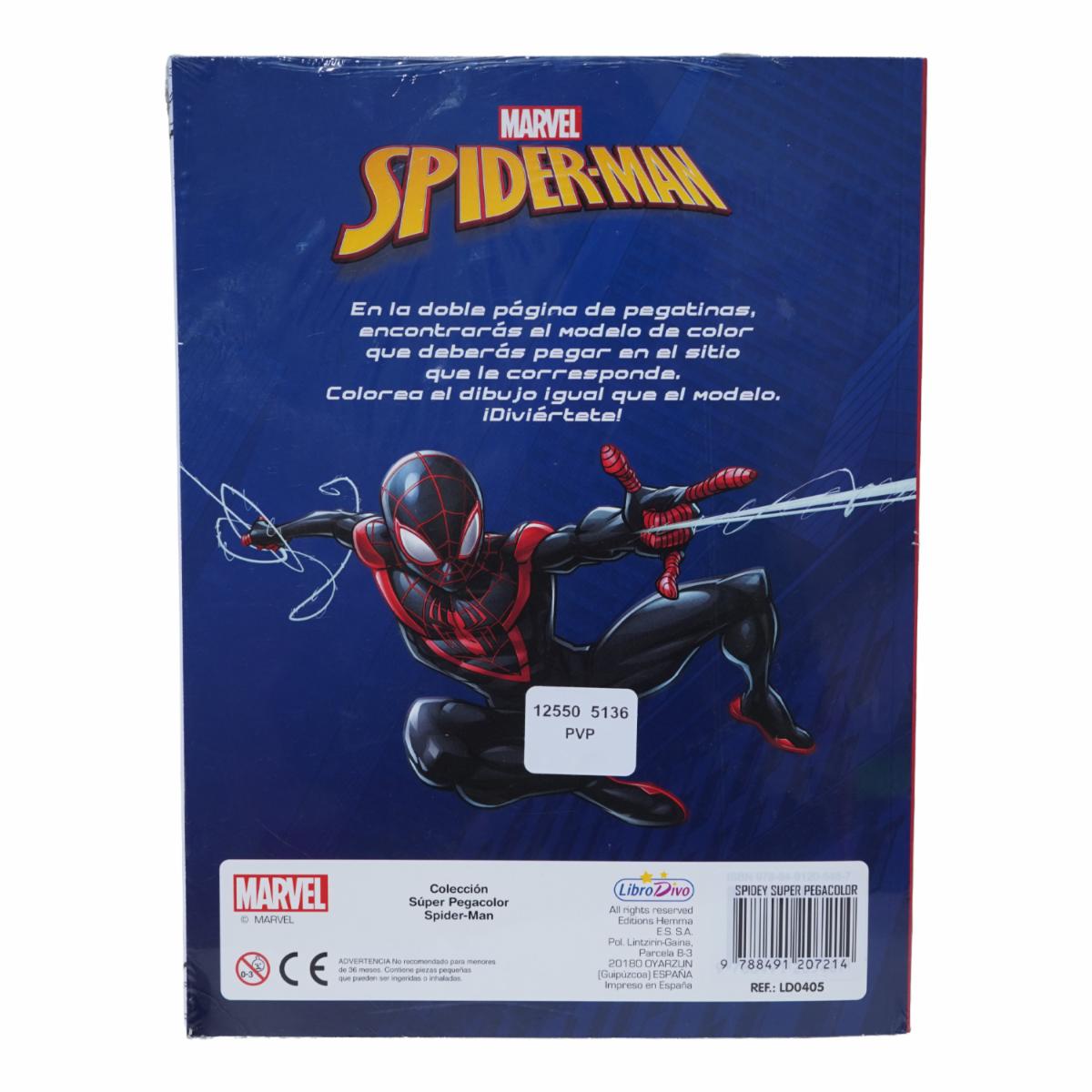 Libro Spidey Super Pegacolor DISNEY 48 Páginas