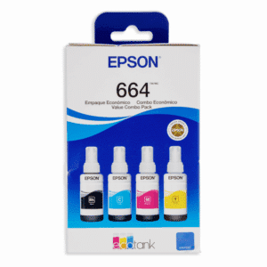 Tinta Para Impresora Ecotank 664 EPSON X 4 Uds