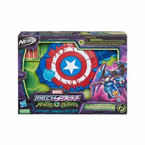 Lanzador Escudo Capitán América NERF Incluye 3 Dardos
