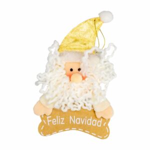 Adorno Navideño Colgante Diseño Santa Con Letrero JOY Unidad