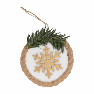 Colgante Navideño Anillo Trenzado Reno Dorado JOY Unidad