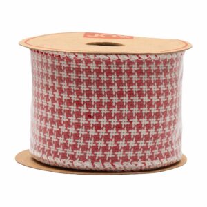 Cinta Navideña Decorativa Color Roja Y Blanca JOY Unidad